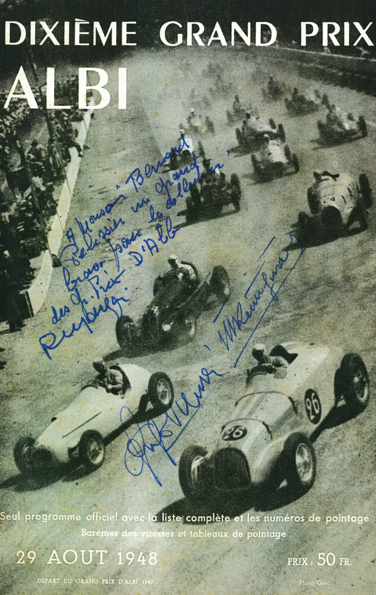 Programme du 10e Grand Prix d'Albi 1948