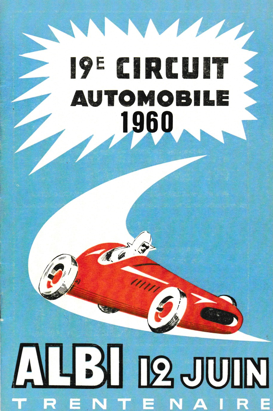 Affiche du 19e circuit automobile d'Albi 1960