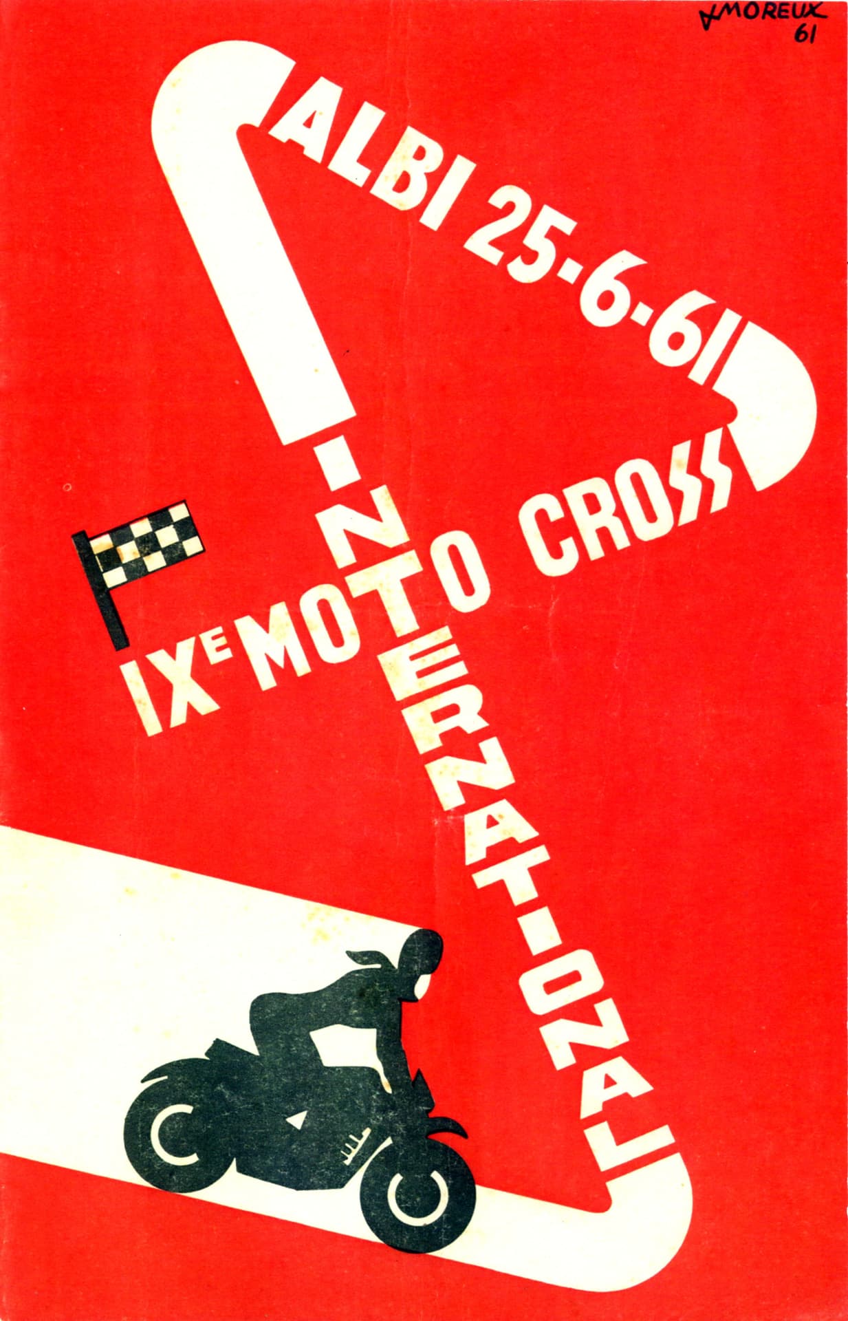 Affiche du moto-cross d'Albi 1961