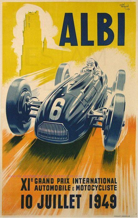 Affiche du Grand Prix d'Albi 1949