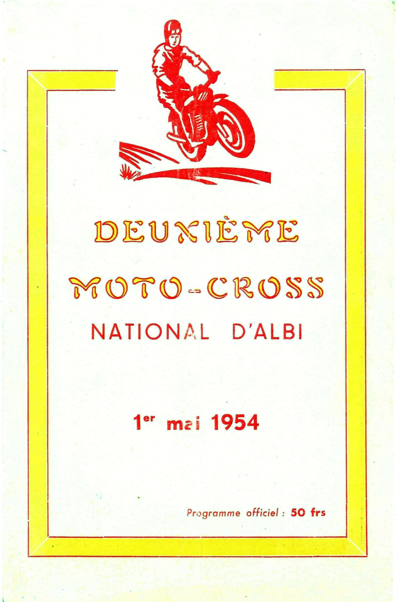 Affiche du moto-cross d'Albi 1954