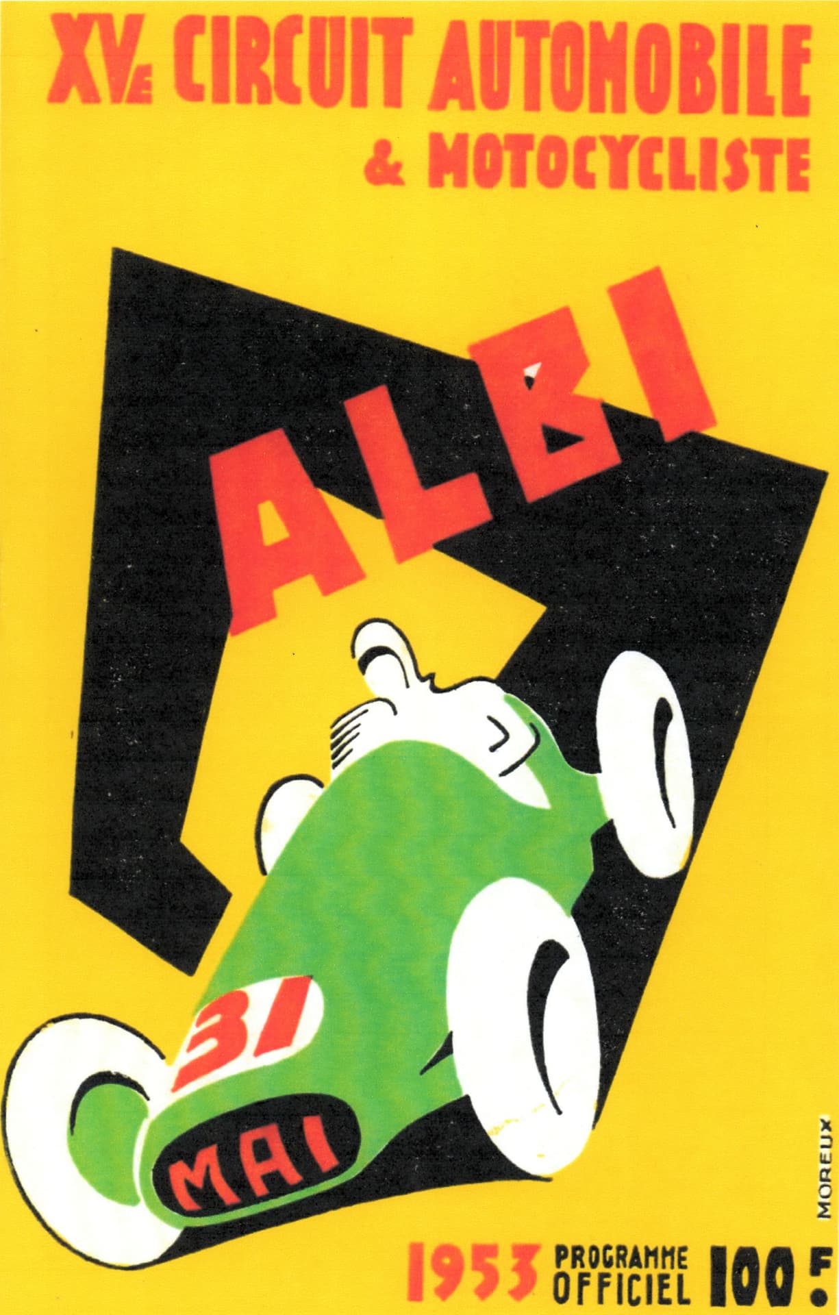 Affiche du Grand Prix d'Albi 1953