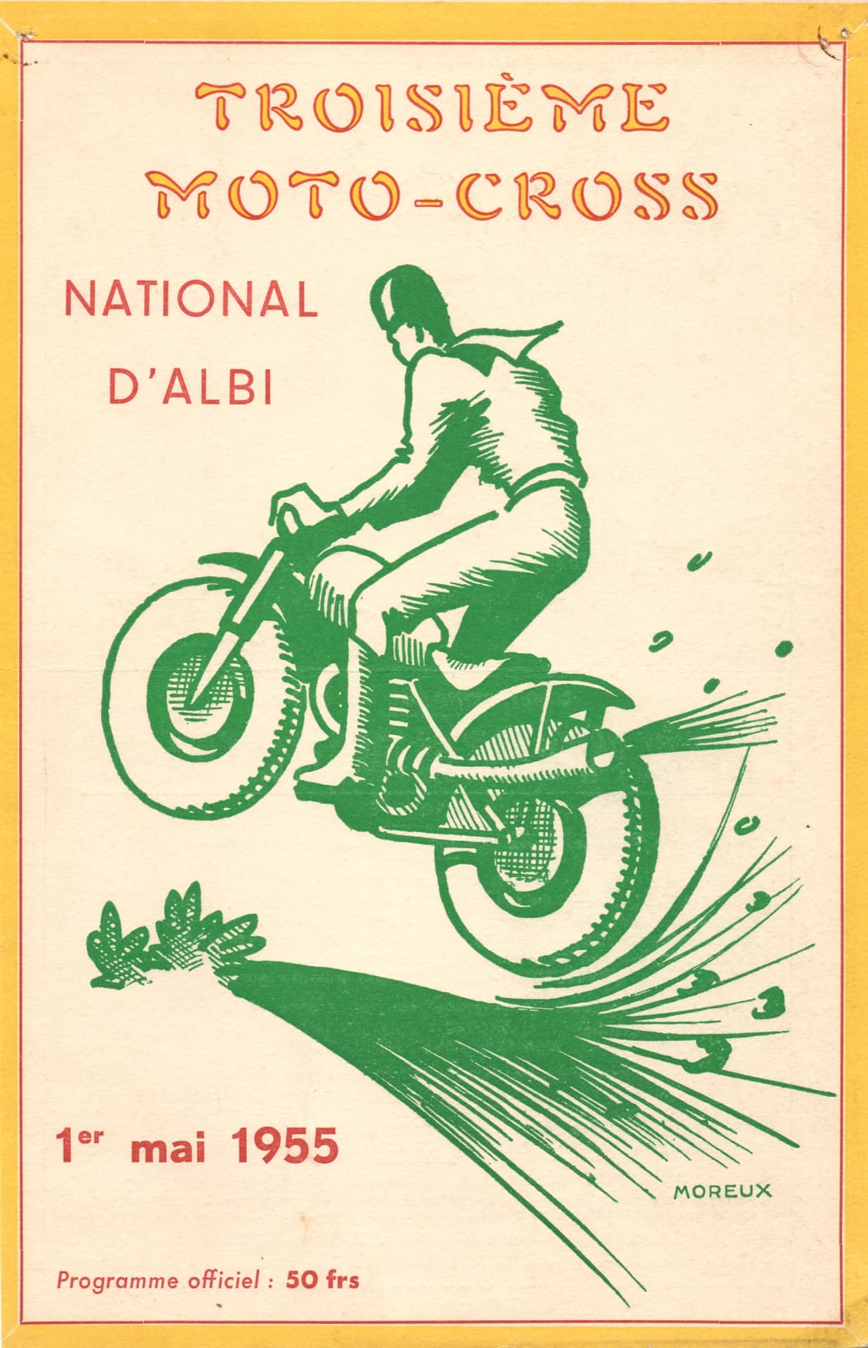 Programme du troisième moto-cross national d'Albi 1955