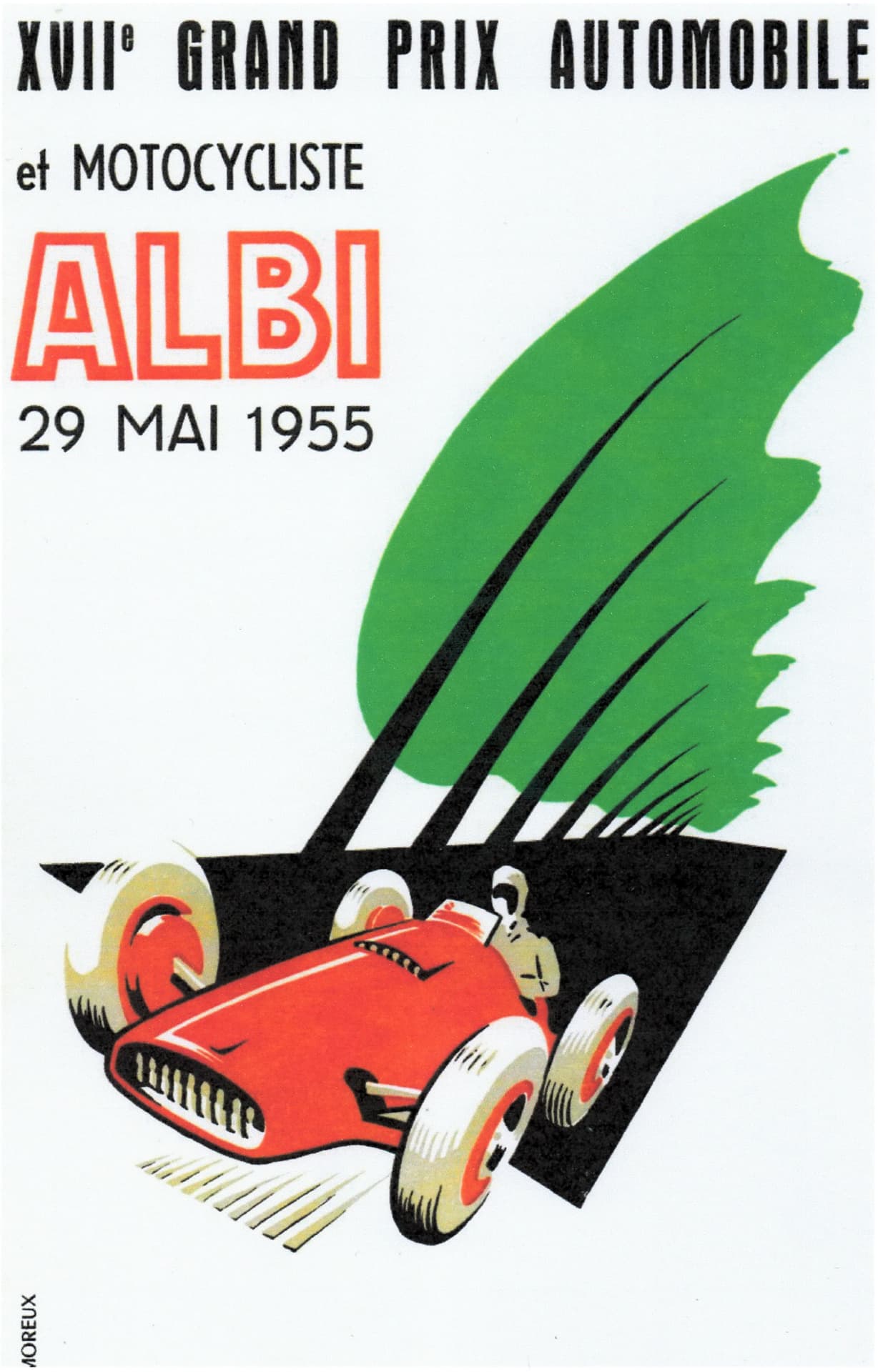 Affiche du Grand Prix d'Albi 1955