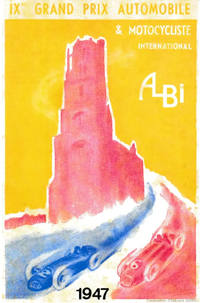Affiche du Grand Prix d'Albi 1947