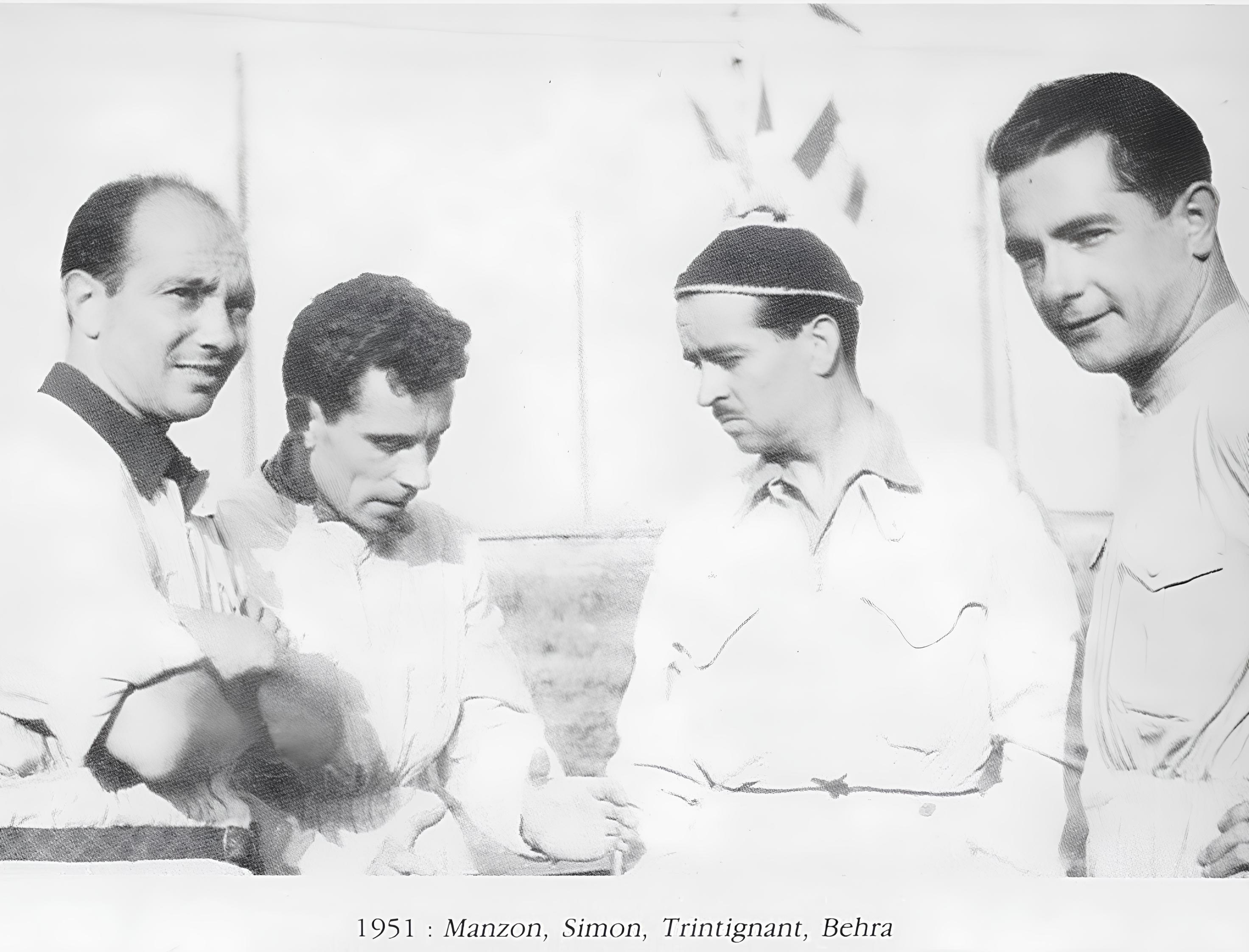 Manzon, Simon, Trintignant, Behra — 1951
