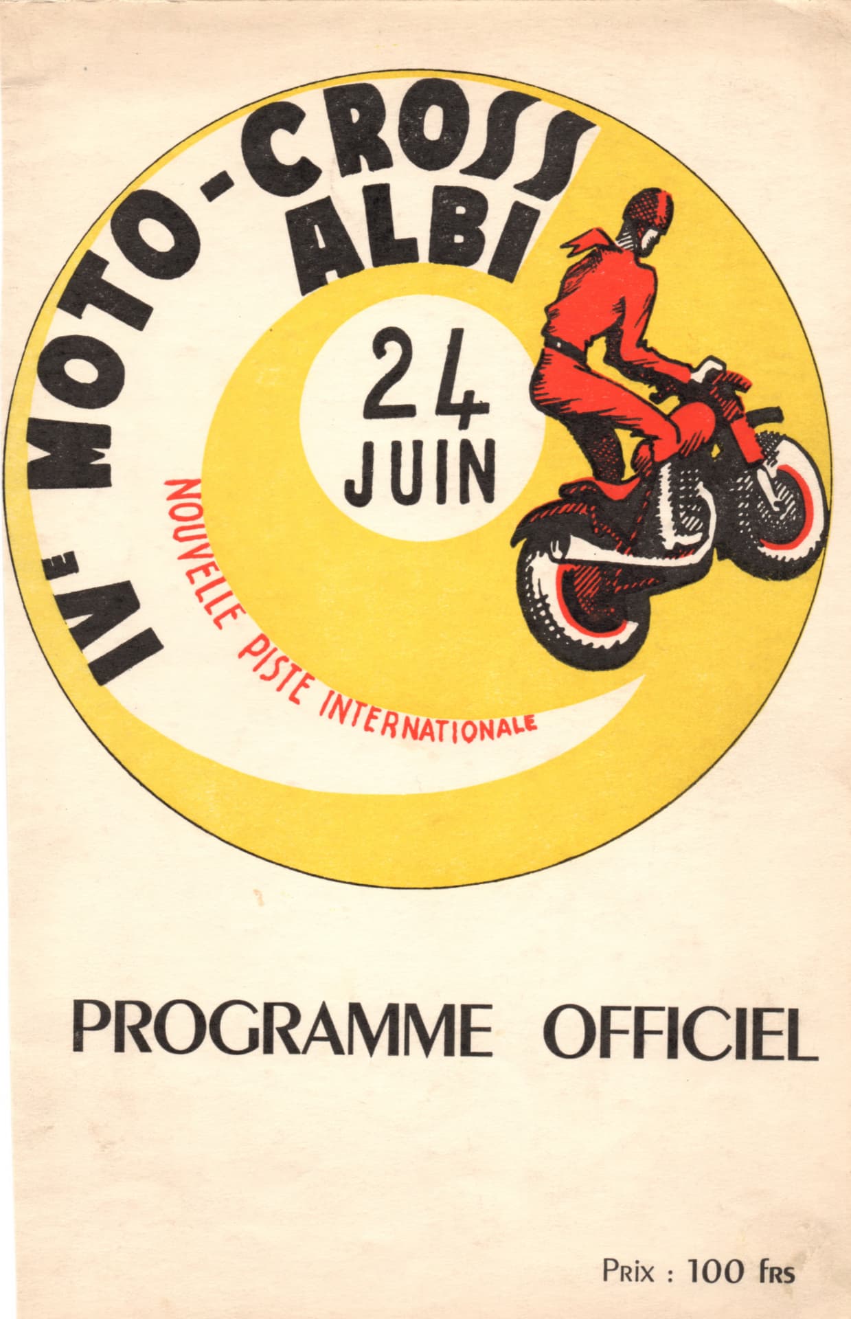 Programme du IVe moto-cross d'Albi