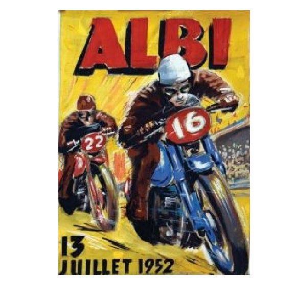 Affiche du Grand Prix motocycliste d'Albi 1952