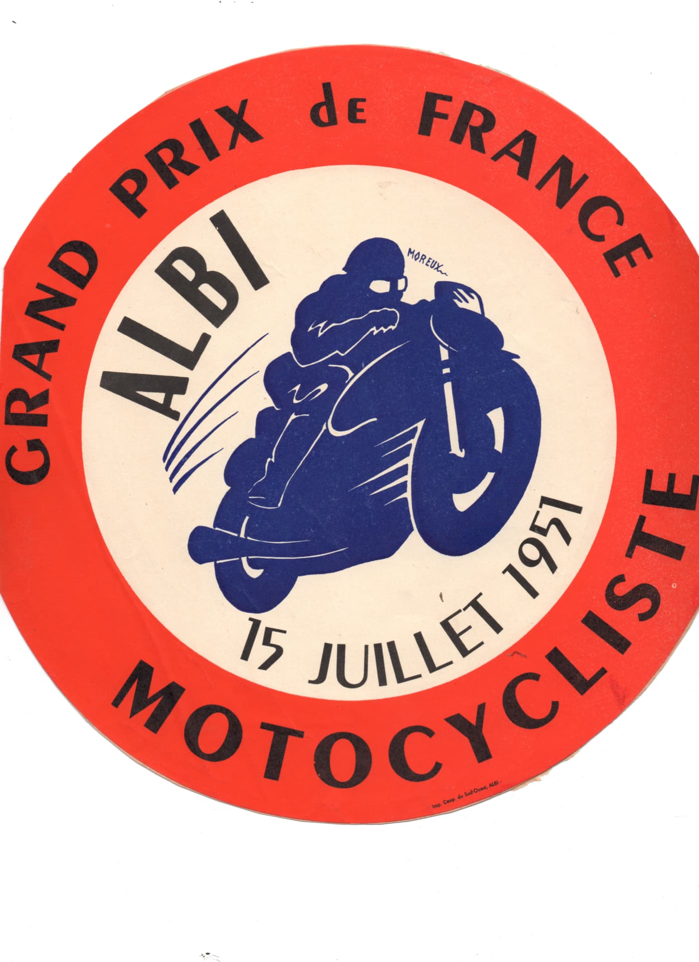 Affiche du Grand Prix de France motocycliste 1951