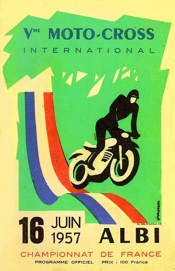 Affiche du moto-cross d'Albi 1957