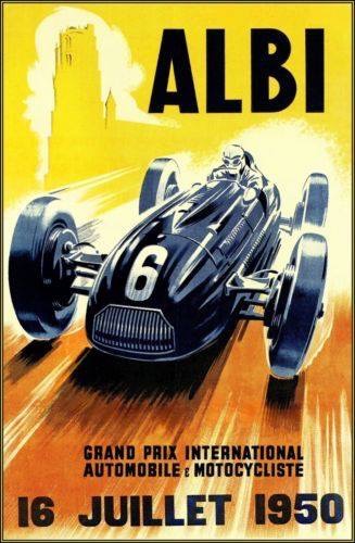 Affiche du Grand Prix d'Albi 1950