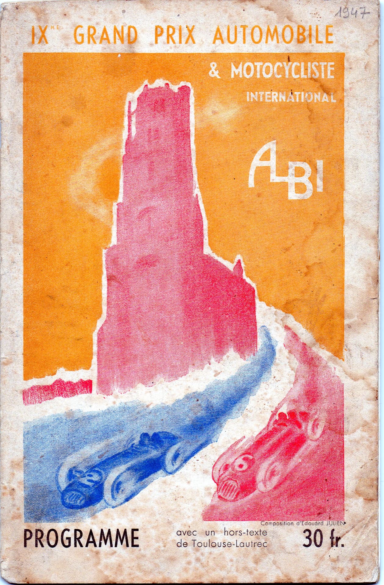 Programme du IXe Grand Prix d'Albi 1947