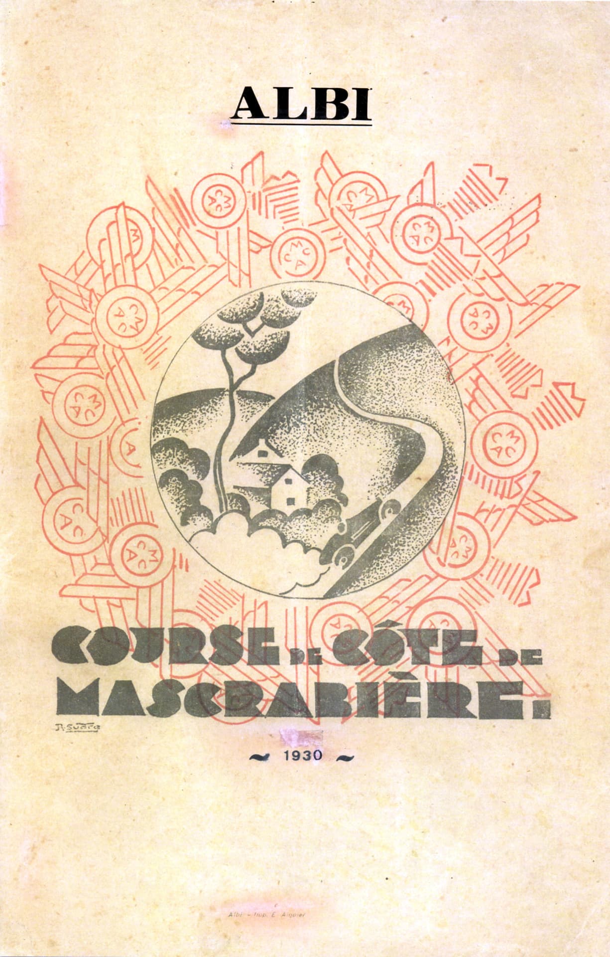 Affiche Art déco de la course de côte de Mascabrière